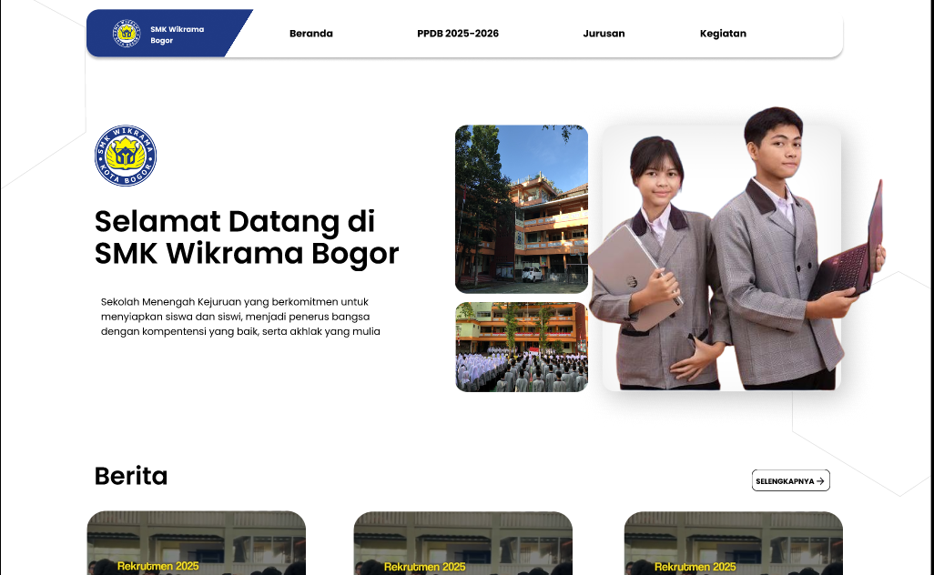 designWebsite- sekolah SMK Wikrama Bogor